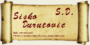 Sisko Durutović vizit kartica